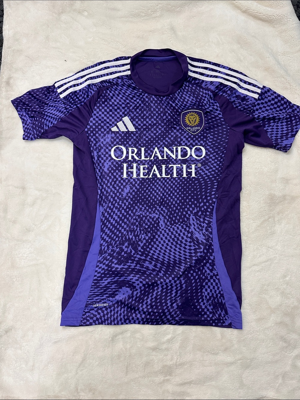 Brand New adidas Purple Orlando City Soccer Jersey with White Accents